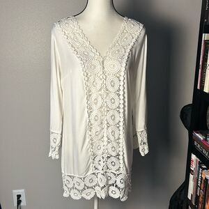 Womens White Swim Cover (Size M)